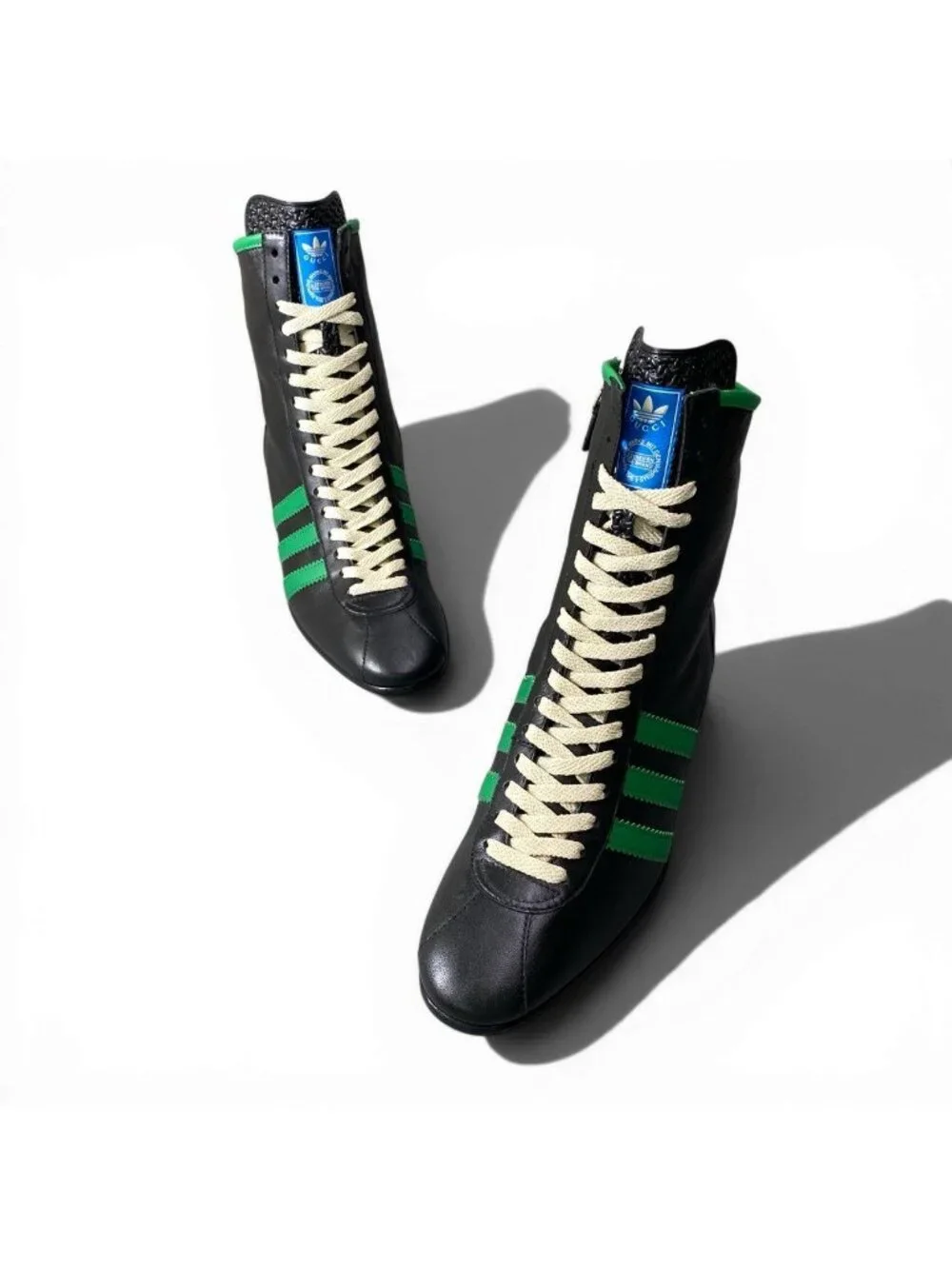 Gucci @d9 Adidas Bowling Shoes Leather Boots Trefoil Logo Black 6.5
